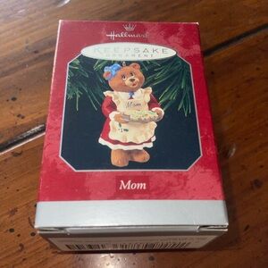 Hallmark Red and White Mom Bear Ornament